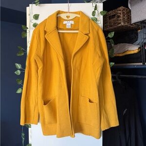 MAGASCHONI Cardigan Duster Cotton Wool Mustard Yellow Size S
